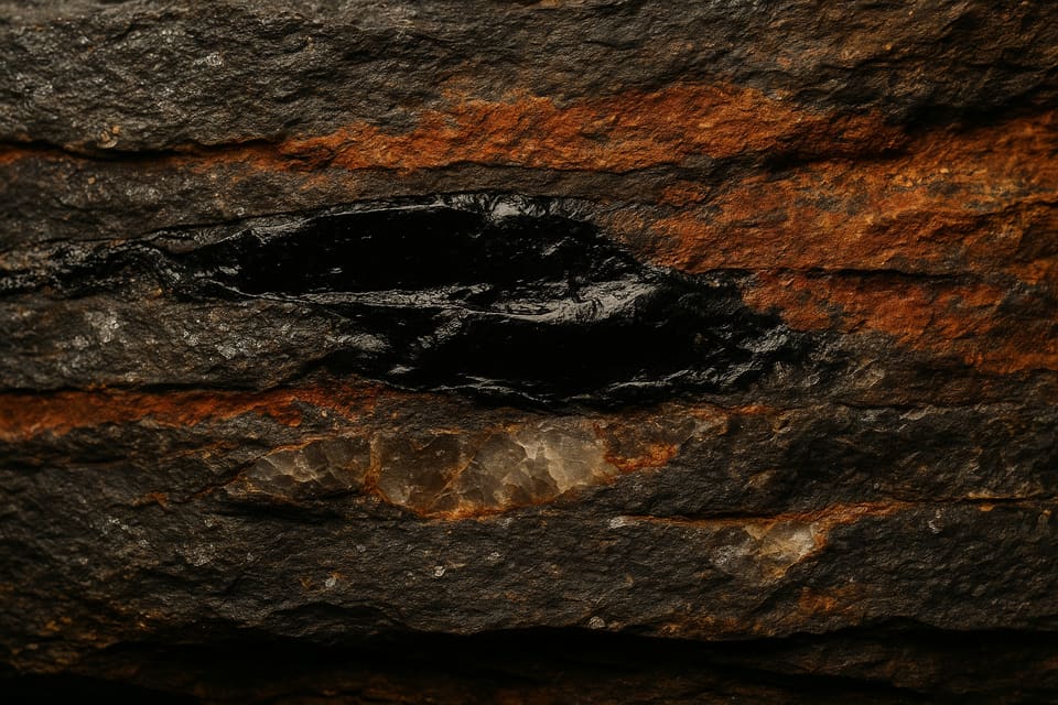 Mineraalkristal met goudgloed, close-up